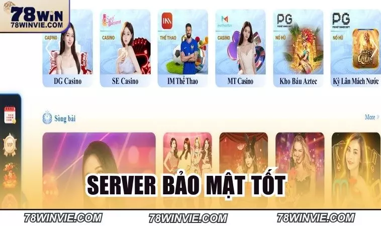 Máy chủ 78Win bảo mật tốt